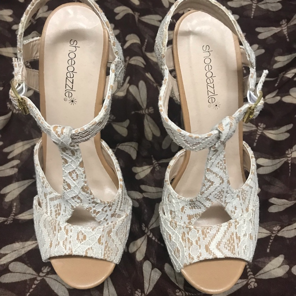 Lace stiletto heels